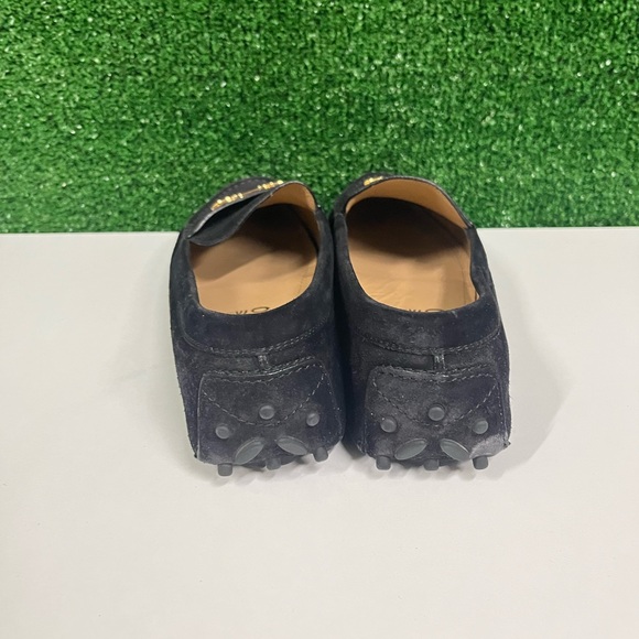 Ferragamo Black Suede Saba Loafers Size 7 Includes Box And Duster - Picture 5 of 9